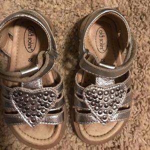 Old Soles silver Valentine sandals size 22/6-6.5